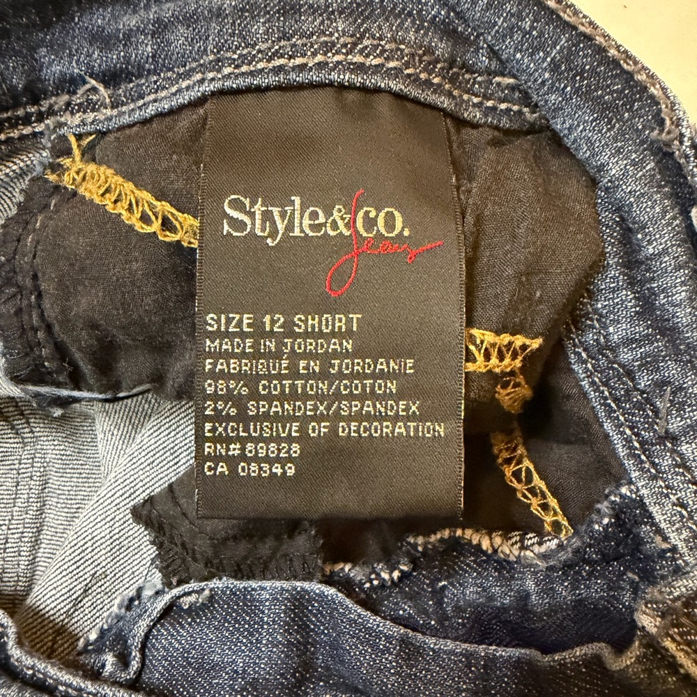Style & Co size 12 short tummy control bootcut jeans - Picture 6 of 6